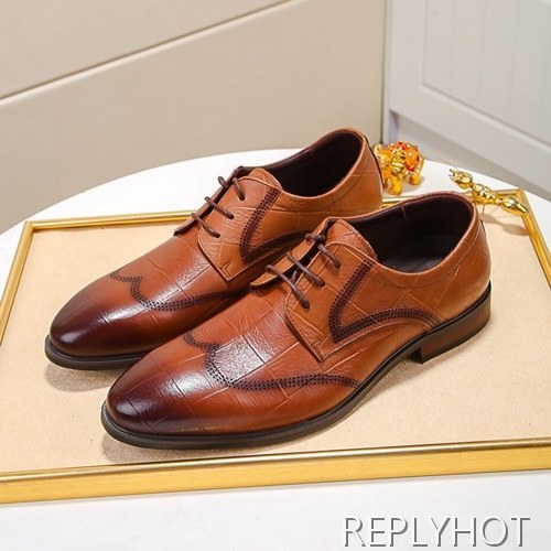 Gucci 2020 Mens Leather Oxford Shoes