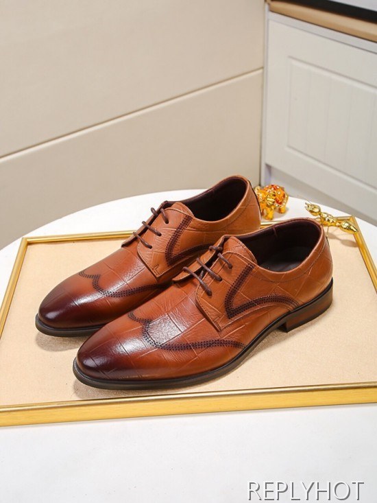 Gucci 2020 Mens Leather Oxford Shoes