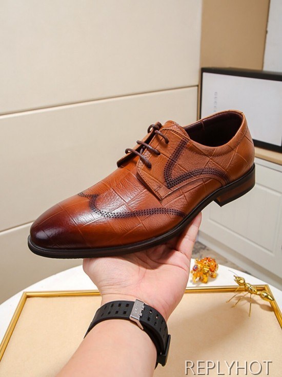 Gucci 2020 Mens Leather Oxford Shoes