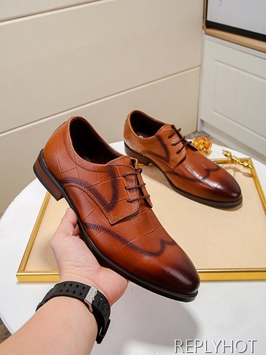 Gucci 2020 Mens Leather Oxford Shoes