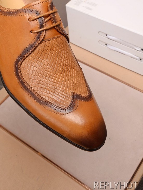 Berluti 2020 Mens Leather Oxford Shoes