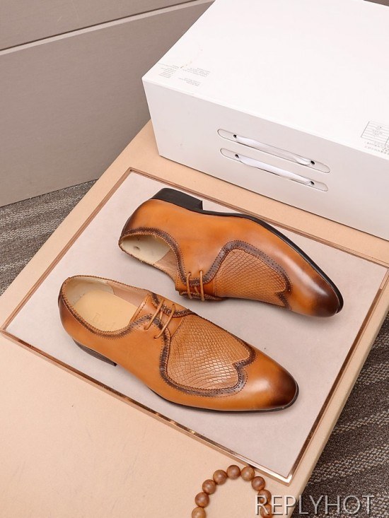 Berluti 2020 Mens Leather Oxford Shoes