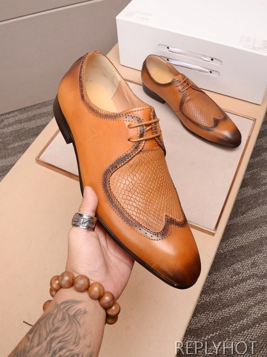 Berluti 2020 Mens Leather Oxford Shoes