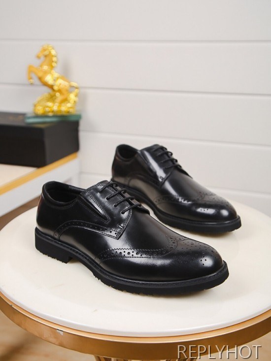 Prada 2020 Mens Leather Oxford Shoes