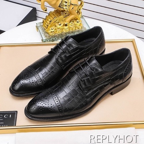 Gucci 2020 Mens Leather Oxford Shoes