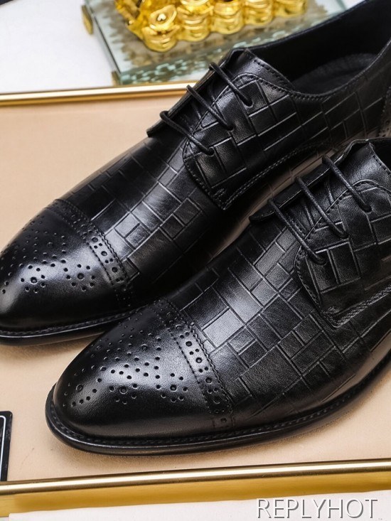 Gucci 2020 Mens Leather Oxford Shoes