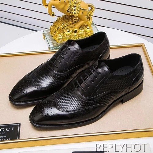 Gucci 2020 Mens Leather Oxford Shoes