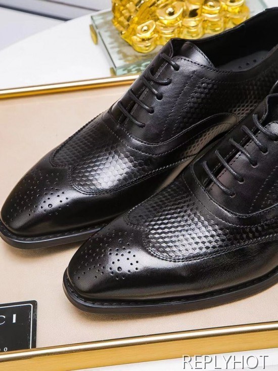 Gucci 2020 Mens Leather Oxford Shoes