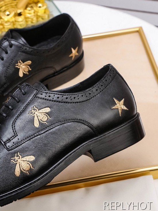 Gucci 2020 Mens Leather Oxford Shoes