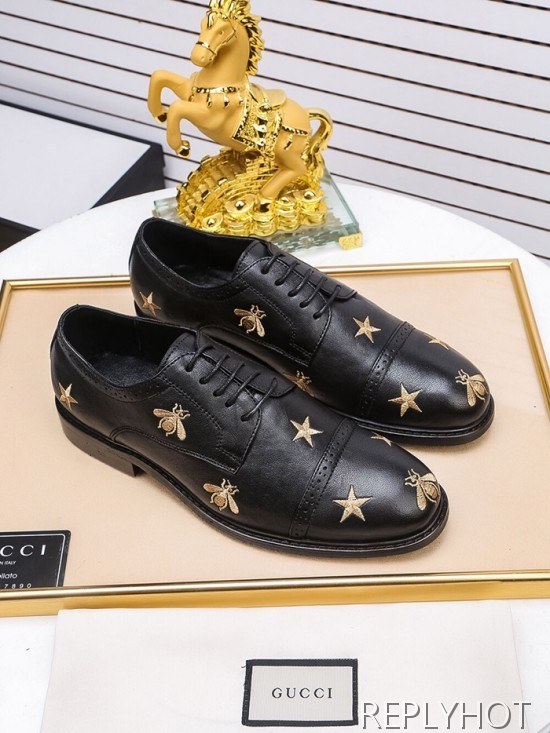 Gucci 2020 Mens Leather Oxford Shoes
