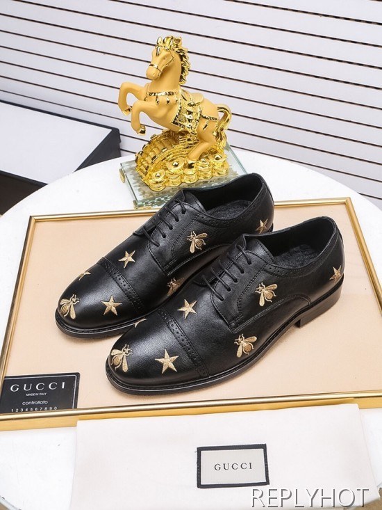 Gucci 2020 Mens Leather Oxford Shoes