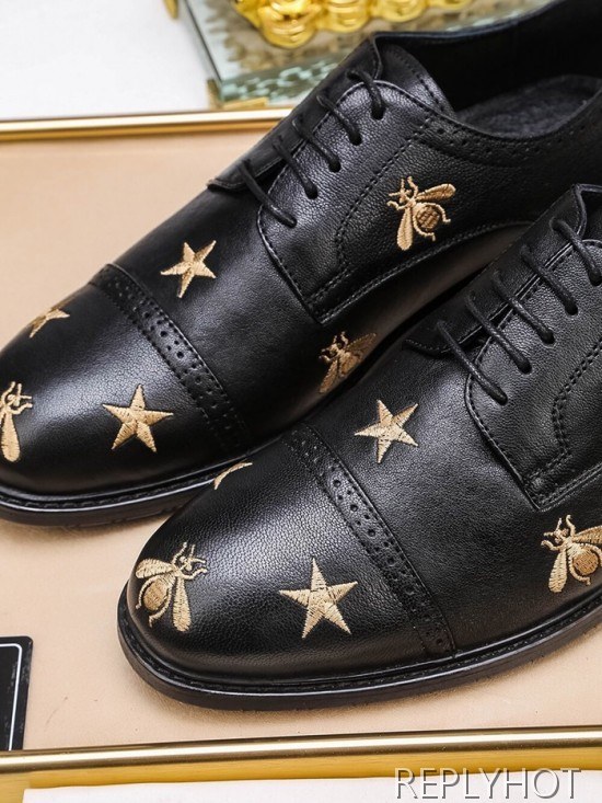 Gucci 2020 Mens Leather Oxford Shoes
