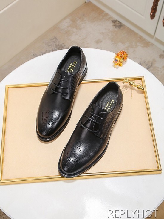 Gucci 2020 Mens Leather Oxford Shoes