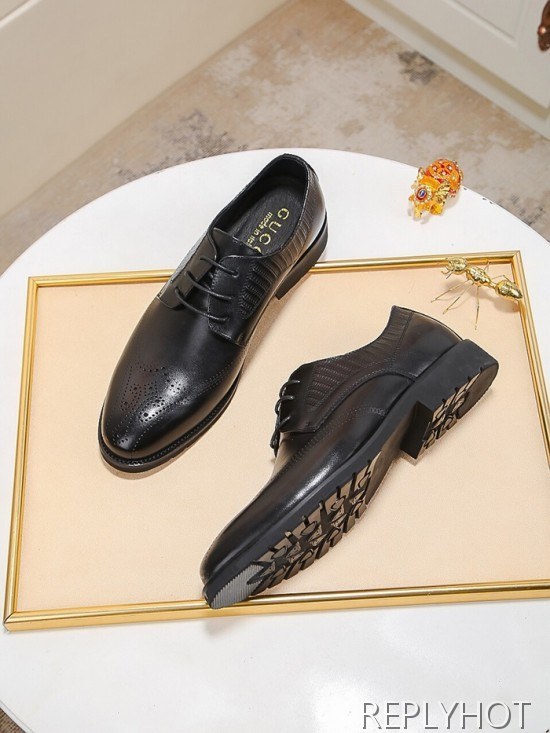 Gucci 2020 Mens Leather Oxford Shoes