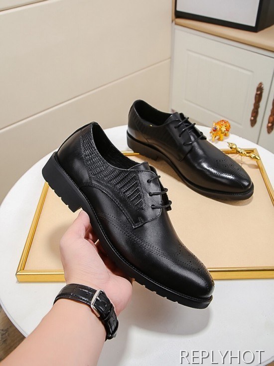 Gucci 2020 Mens Leather Oxford Shoes