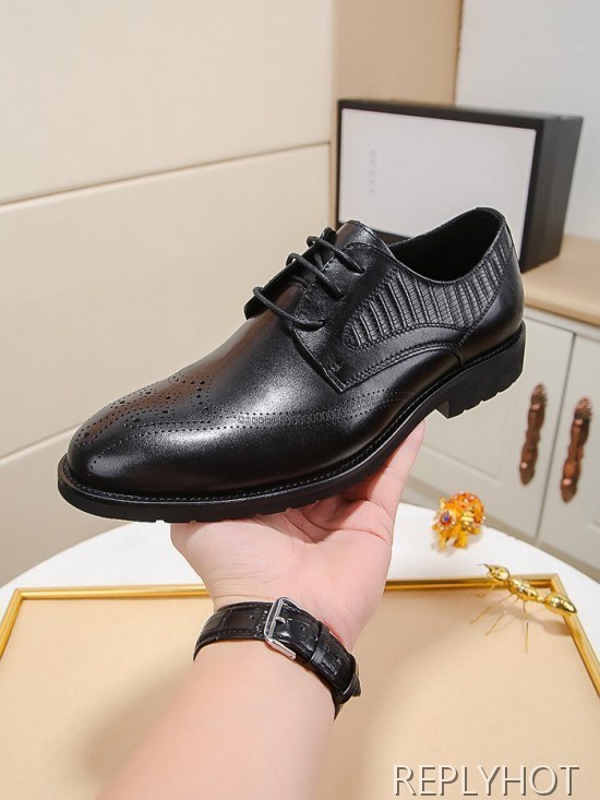 Gucci 2020 Mens Leather Oxford Shoes