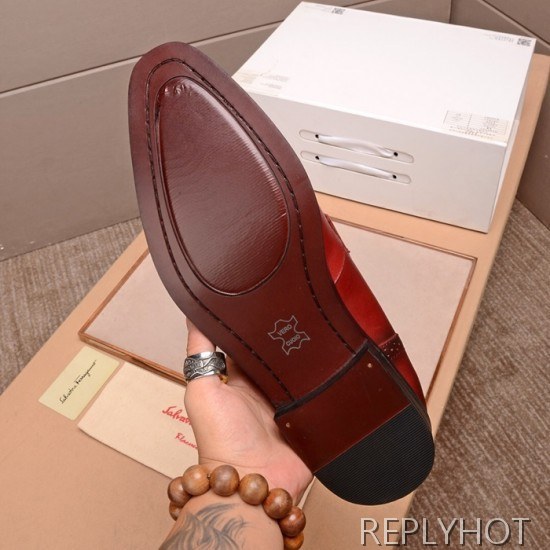 Ferragamo 2020 Mens Leather Shoes