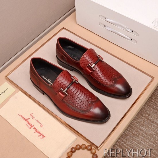 Ferragamo 2020 Mens Leather Shoes