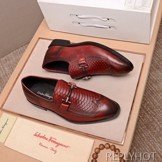 Ferragamo 2020 Mens Leather Shoes