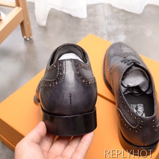 Ferragamo 2020 Mens Leather Oxford Shoes