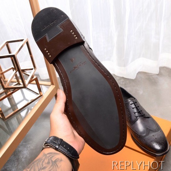 Ferragamo 2020 Mens Leather Oxford Shoes
