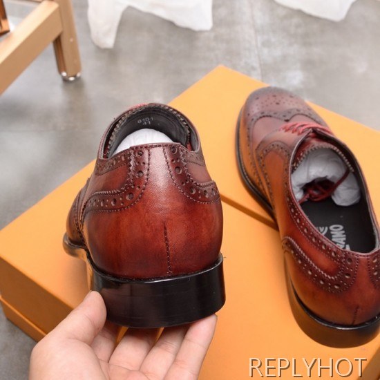 Ferragamo 2020 Mens Leather Oxford Shoes