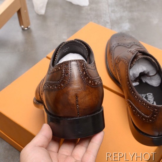 Ferragamo 2020 Mens Leather Oxford Shoes