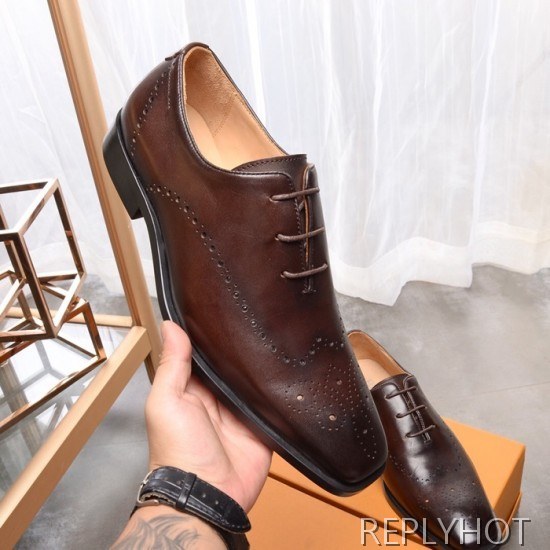 Ferragamo 2020 Mens Leather Oxford Shoes