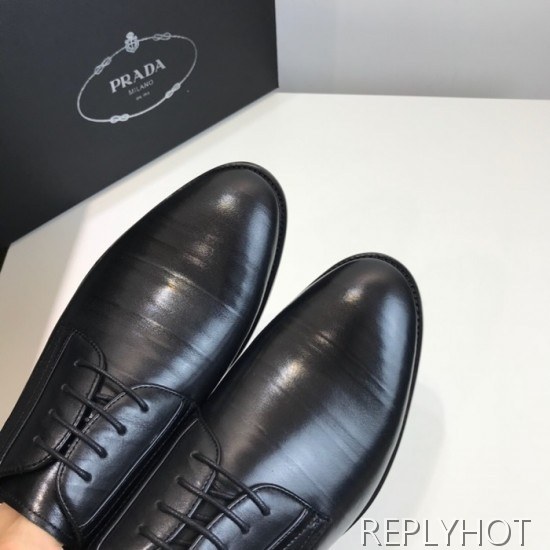 Prada 2020 Mens Leather Oxford Shoes