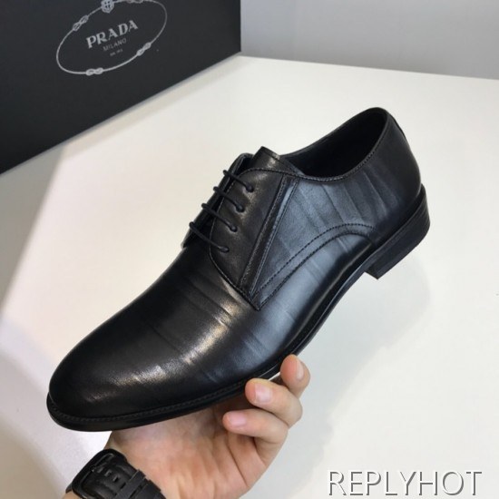 Prada 2020 Mens Leather Oxford Shoes