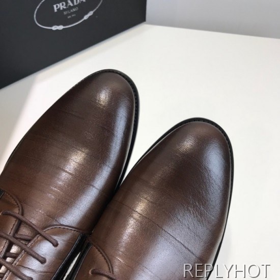 Prada 2020 Mens Leather Oxford Shoes