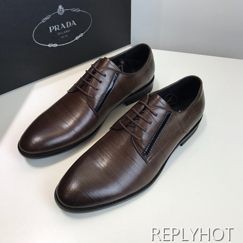 Prada 2020 Mens Leather Oxford Shoes