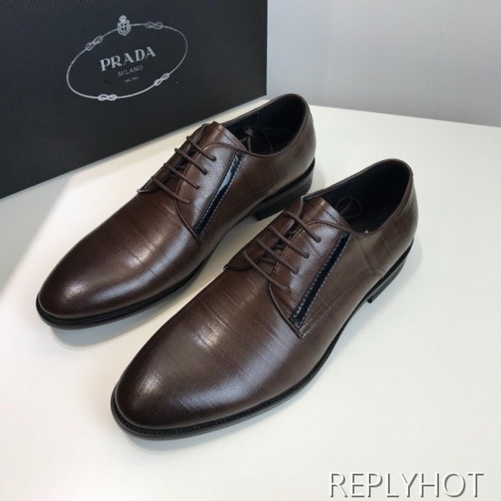 Prada 2020 Mens Leather Oxford Shoes