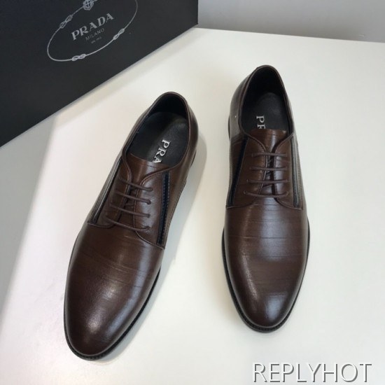 Prada 2020 Mens Leather Oxford Shoes