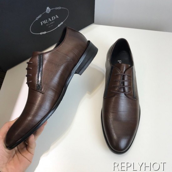 Prada 2020 Mens Leather Oxford Shoes