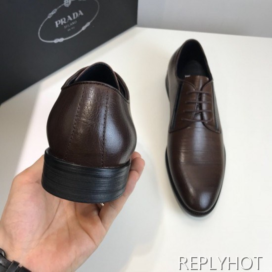 Prada 2020 Mens Leather Oxford Shoes