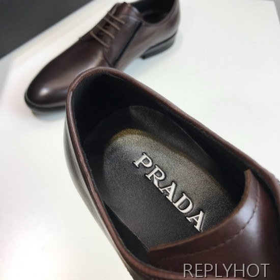 Prada 2020 Mens Leather Oxford Shoes