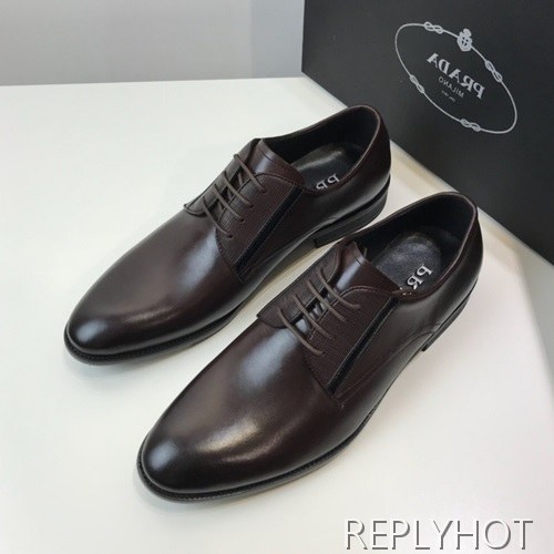 Prada 2020 Mens Leather Oxford Shoes