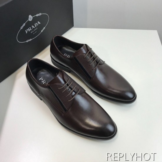 Prada 2020 Mens Leather Oxford Shoes
