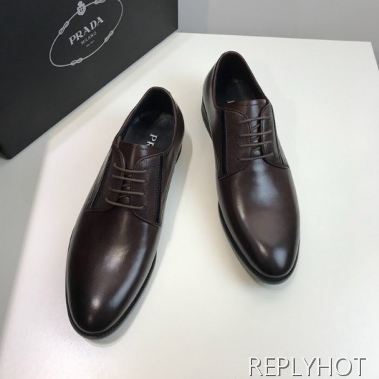 Prada 2020 Mens Leather Oxford Shoes