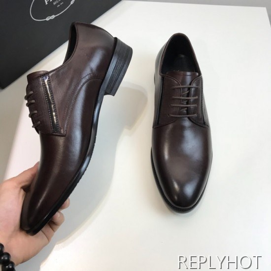 Prada 2020 Mens Leather Oxford Shoes