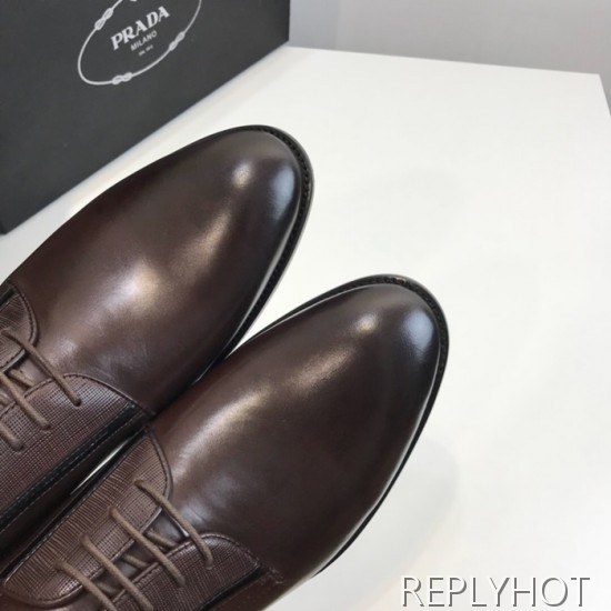 Prada 2020 Mens Leather Oxford Shoes