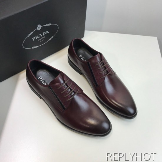 Prada 2020 Mens Leather Oxford Shoes