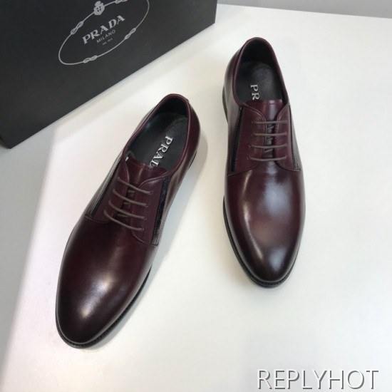 Prada 2020 Mens Leather Oxford Shoes