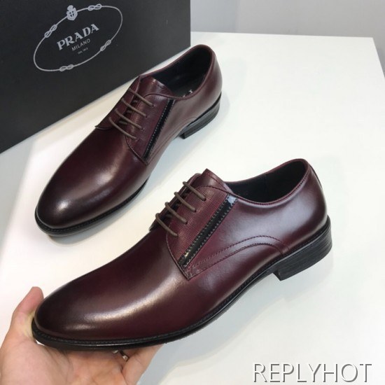 Prada 2020 Mens Leather Oxford Shoes