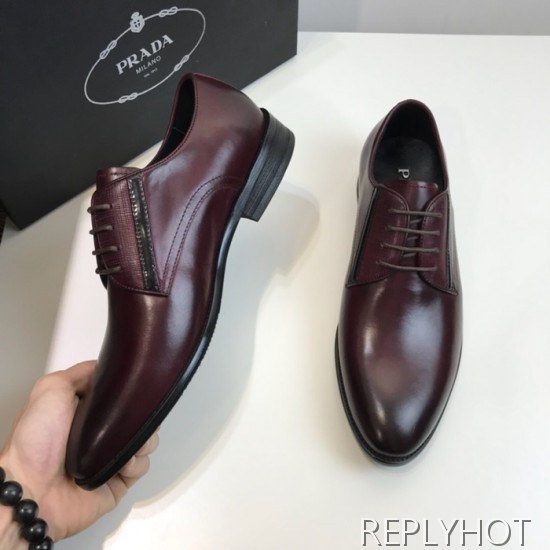 Prada 2020 Mens Leather Oxford Shoes