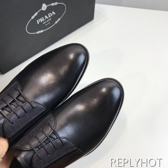 Prada 2020 Mens Leather Oxford Shoes