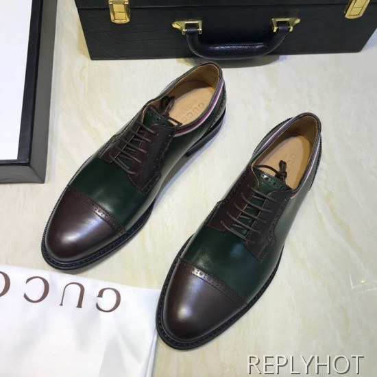 Gucci 2020 Mens Leather Oxford Shoes