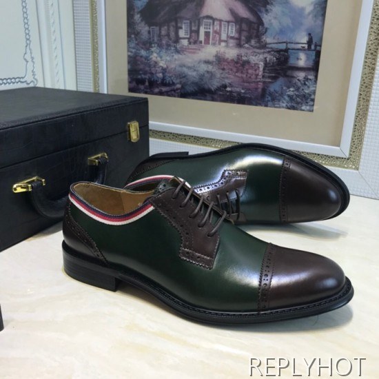Gucci 2020 Mens Leather Oxford Shoes