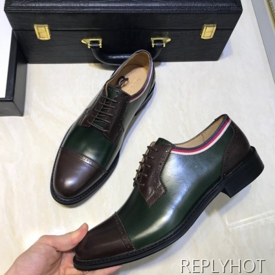 Gucci 2020 Mens Leather Oxford Shoes